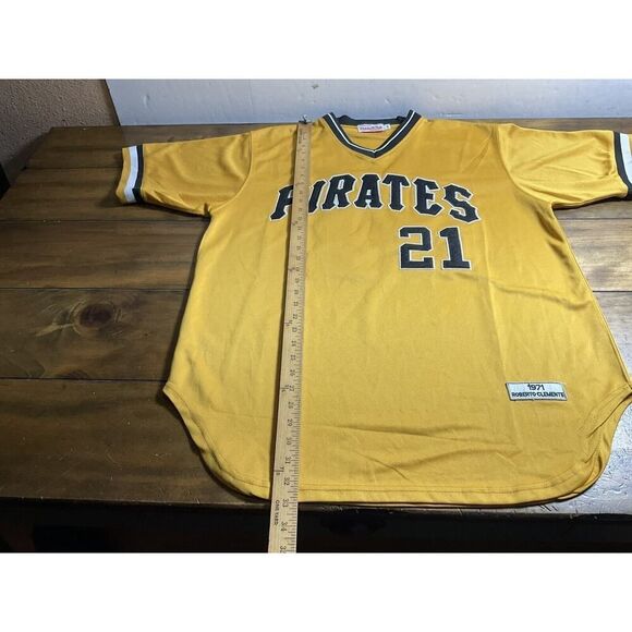 Roberto Clemente Jersey Mens 52 Pittsburgh Pirates Mitchell & Ness 1971 MLB - Picture 5 of 8